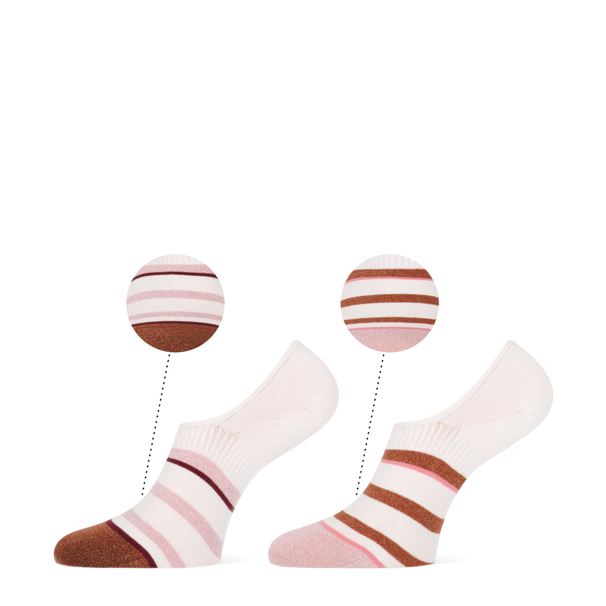 Bo dames footies 2-pack