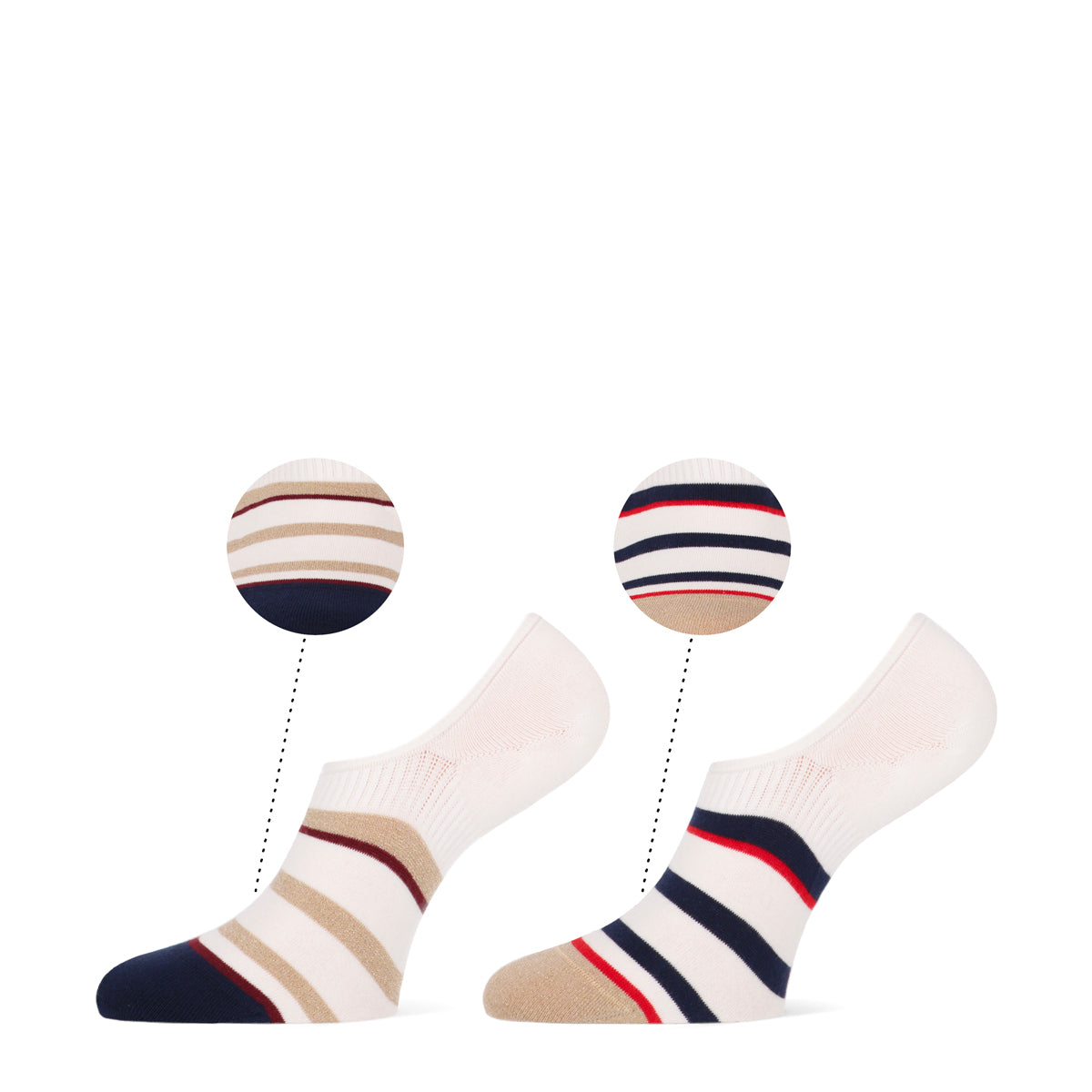 Bo dames footies 2-pack