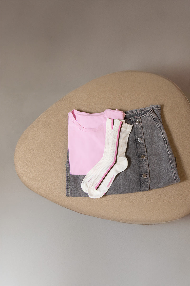 Violet dames shortsocks 2-pack