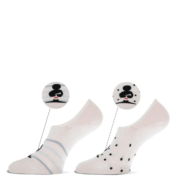 Loisa dames footies 2-pack