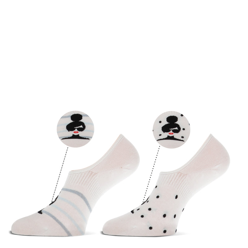 Loisa dames footies 2-pack