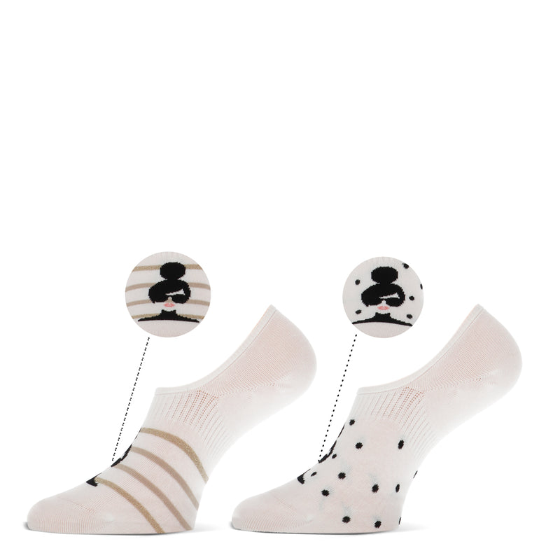 Loisa dames footies 2-pack