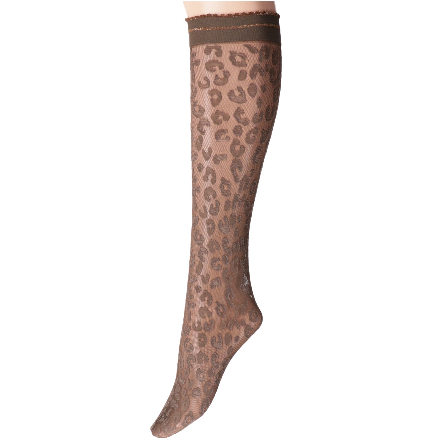 Tulle leopard 30den kniekous