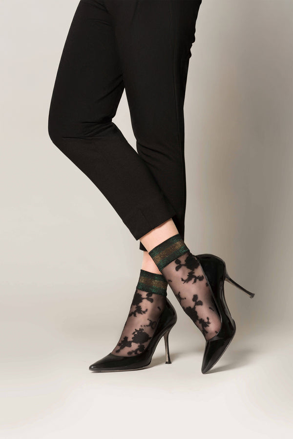 Marcmarcs Flower Lurex Cuff Socken