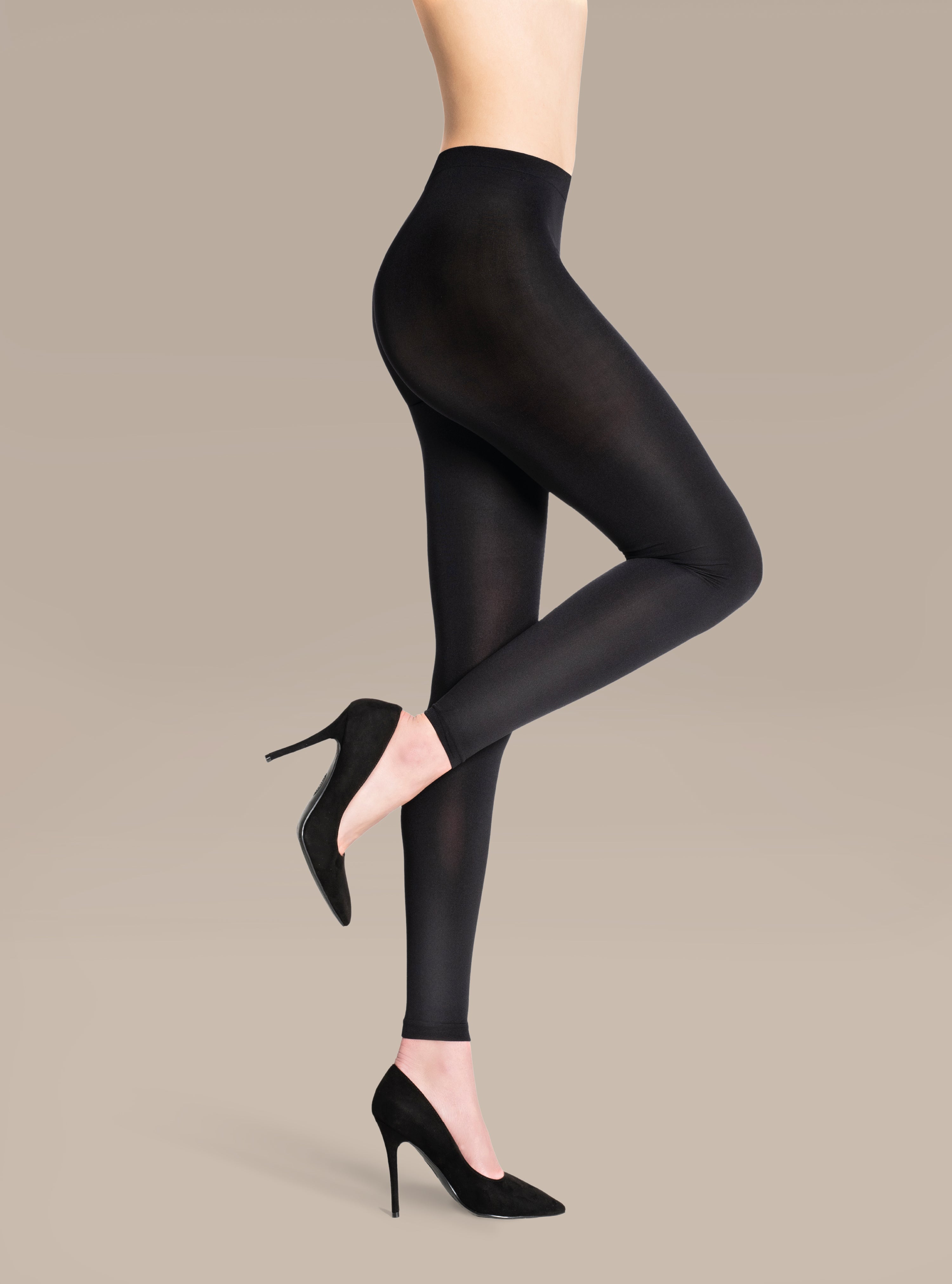 Blickdichte 100-3D-Leggings aus Samt