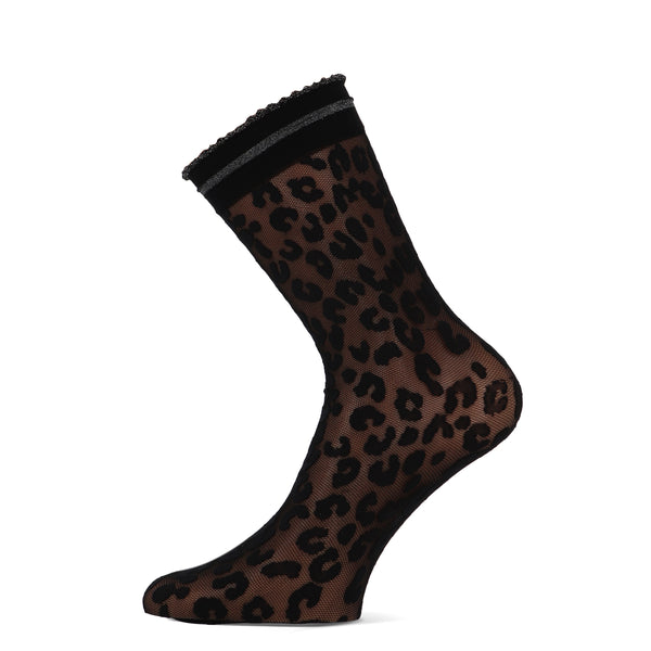 Tulle Leopard 30den damessokken