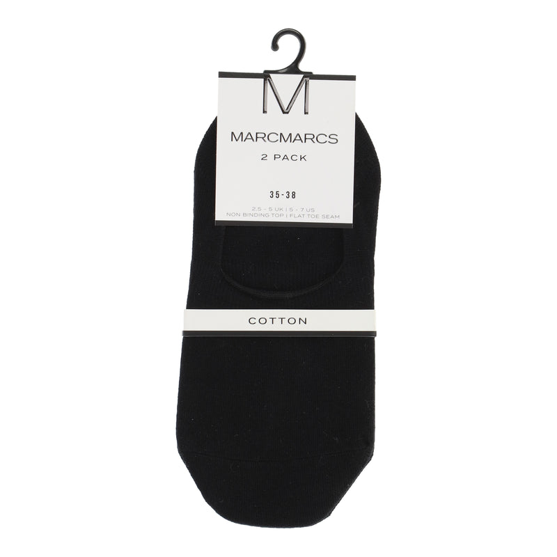 Cotton ABS invisible footies 2-pack