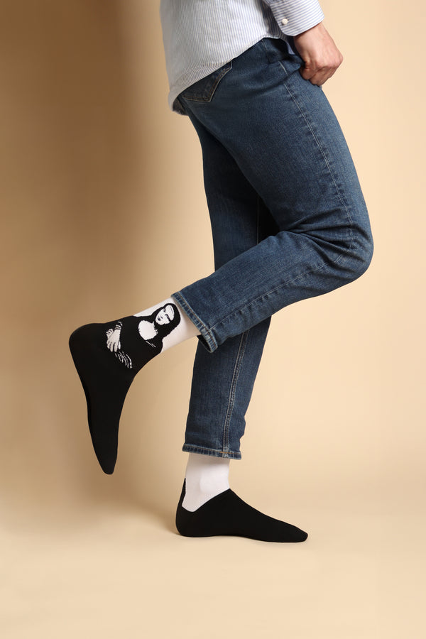 Y2 Mona Lisa schwarz/weiße Herrensocken