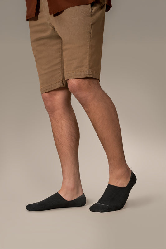 Cotton ABS invisible footies 2-pack