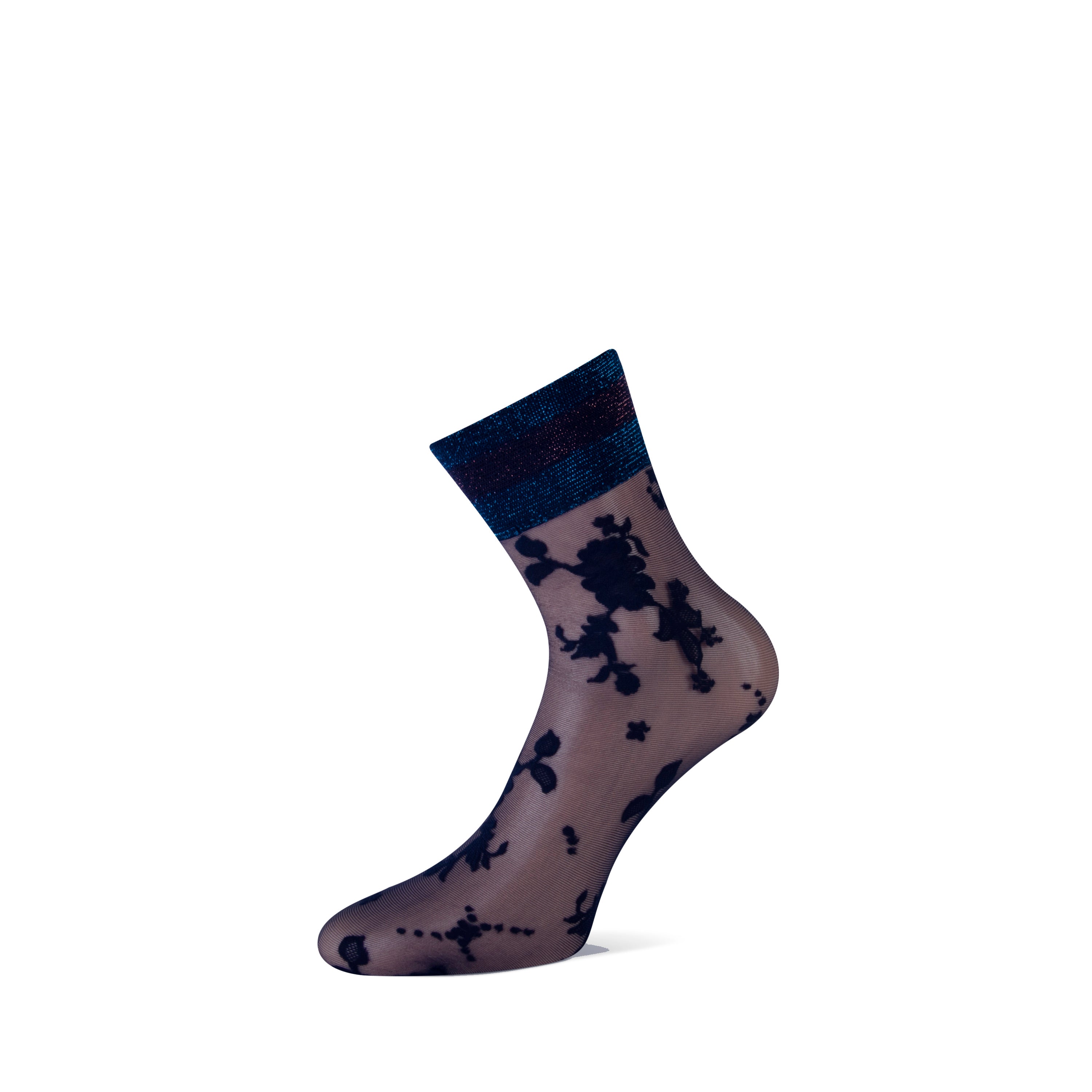 Marcmarcs Flower Lurex Cuff socks - MarcMarcs