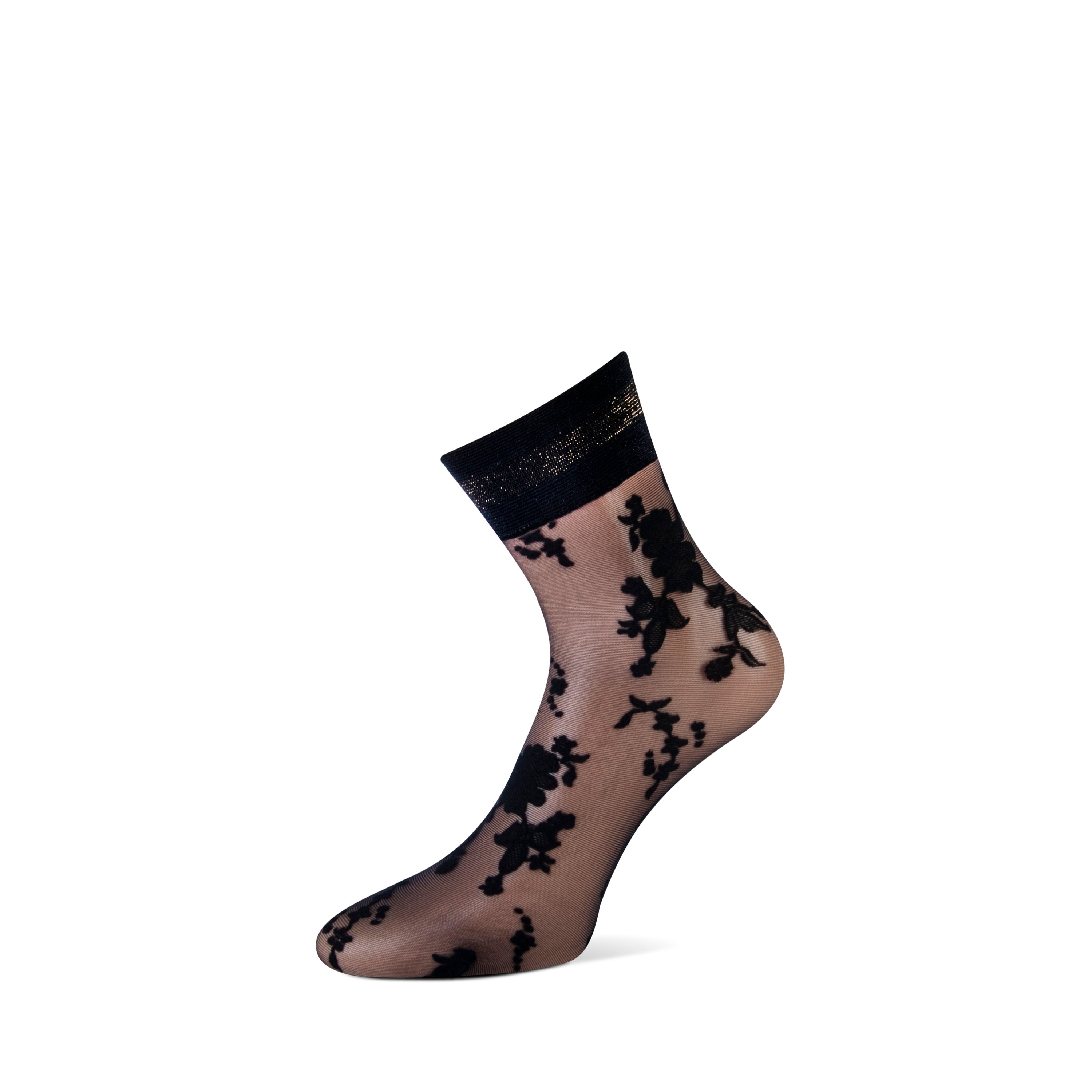 Marcmarcs Flower Lurex Cuff socks - MarcMarcs